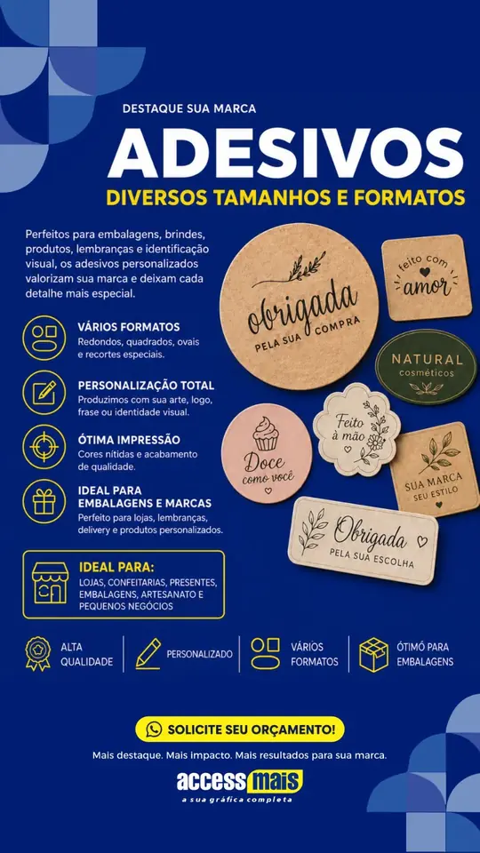 Adesivos personalizado da Access Mais