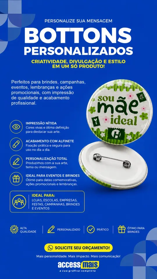 Bottons personalizado da Access Mais