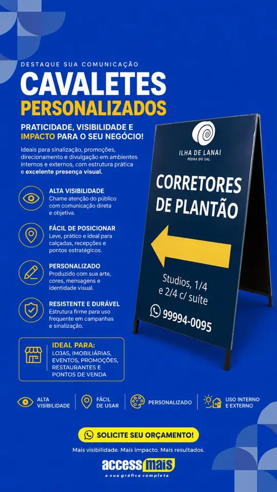 Cavaletes personalizado da Access Mais