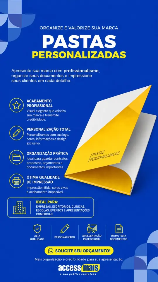 Pastas personalizadas personalizado da Access Mais