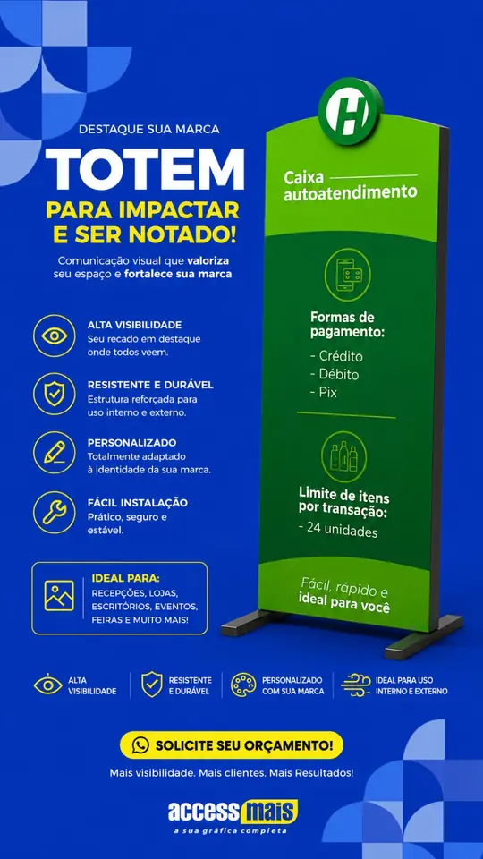 Totem personalizado da Access Mais